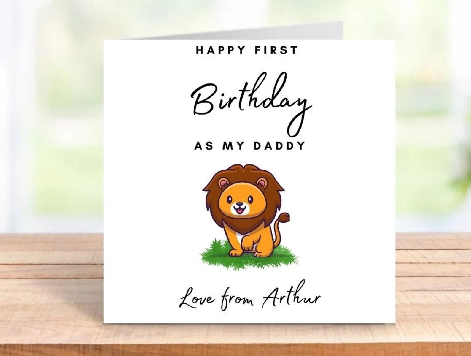 Personalised First Birthday As My Daddy Card New Daddy Birthday Card 1st As My Daddy Birthday Card