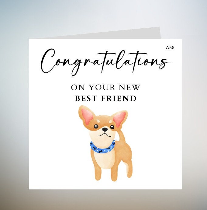 Congratulations on Your New Fur Baby Pet Paw Card. 6x6