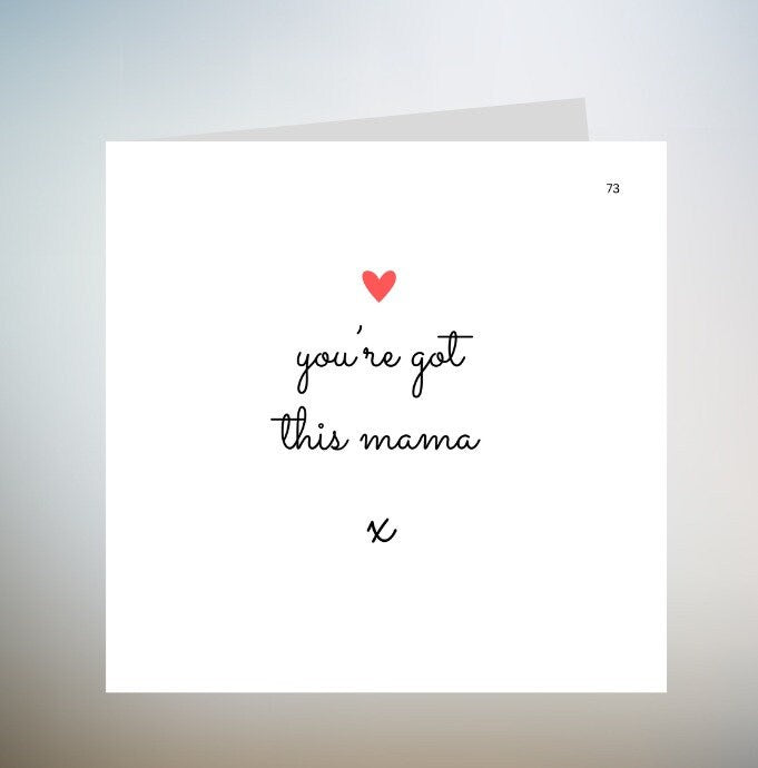 New Mum Card, Pregnancy Card For Her, Baby Shower Gift, You've Got This Card For Friend, Positivity Card For New Mama, Welcome To The World