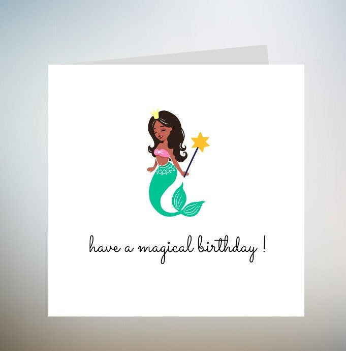 Personalised Magical Birthday Card | Girly fairies | Any age 1st 2nd 3rd birthday | Card for daughter, niece, grandchild 6x6