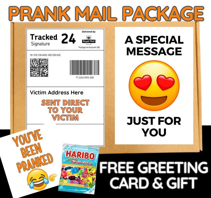Prank Mail Package - Special Package Sent Directly to Victim by Post - Adult Joke Parcel Birthday Postal Gift Funny Gag Embarrasing Humour