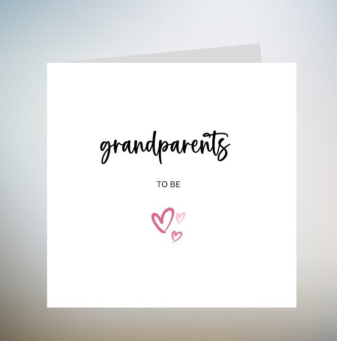 New Grandparents Card - Grandparents to be - New Grandchild Card Congratulations Cards New Baby Card Grandkid Baby Announcement Card 6x6
