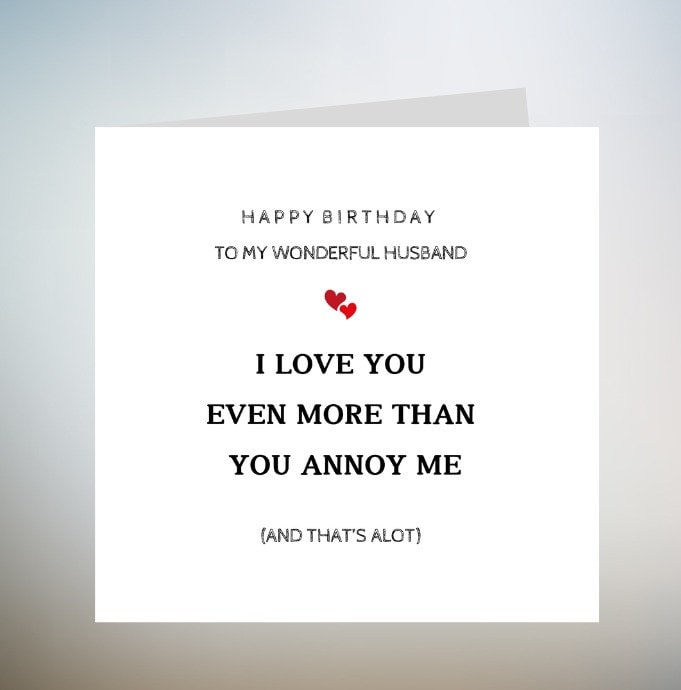 Husband Birthday Card For Him, Birthday Card For Husband, Birthday To Husband, Romantic Card For Him, Happy Birthday Husband, Man 6x6