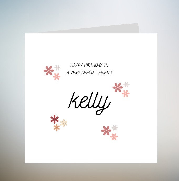 Special Birthday Card For Friend, Friend Birthday Card, Personalised Birthday Card For Friend, Birthday Card For Best Friend, 6x6