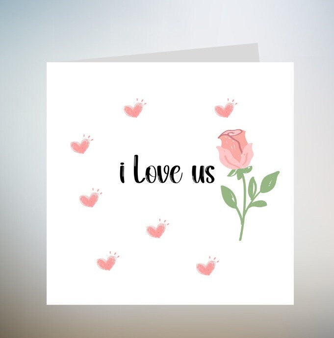 Anniversary Card For Husband, Wife Anniversary Card, Boyfriend Anniversary Card, Girlfriend Anniversary Gift, I Love Us Card 6x6