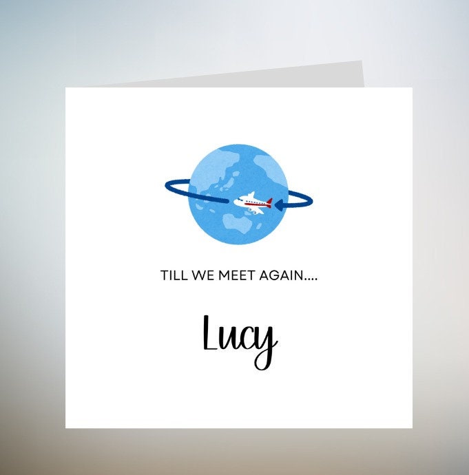 Personalised Travel Card, Let the adventure begin, Gap Year Card, Bon Voyage Card, Backpacking Card, World Trip Card, Good Luck Card 6x6