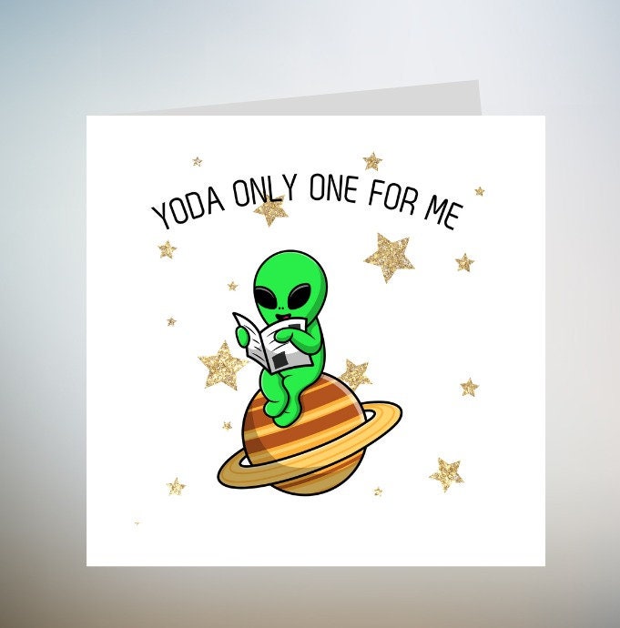 Yoda only one for me Marry Me Greetings Card Xmas Birthday Day Love Family Star Wars Funny Boyfriend Girlfriend Proposal Weddin 6x6