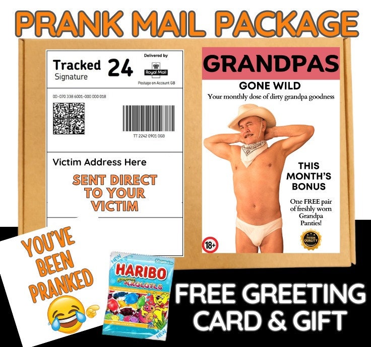 Prank Mail Package GRANDPAS GONE WILD,Adult joke prank Sent directly to the victim