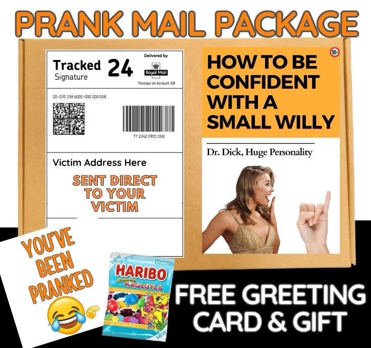 Prank Mail Package -How to be confident with a small willy ,sent directly to Victim by Post - Postal Gift Funny Gag Embarrassing