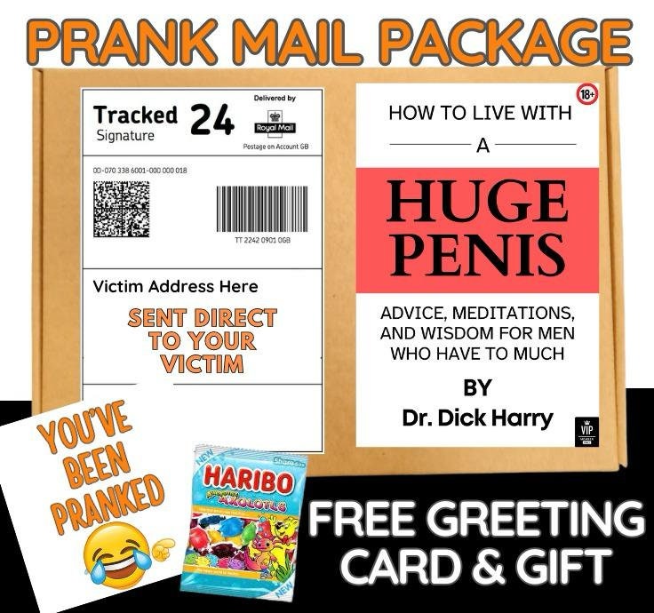 Prank Mail Package HUGE PENI s ,sent directly to Victim by Post - Postal Gift Funny Gag Embarrassing
