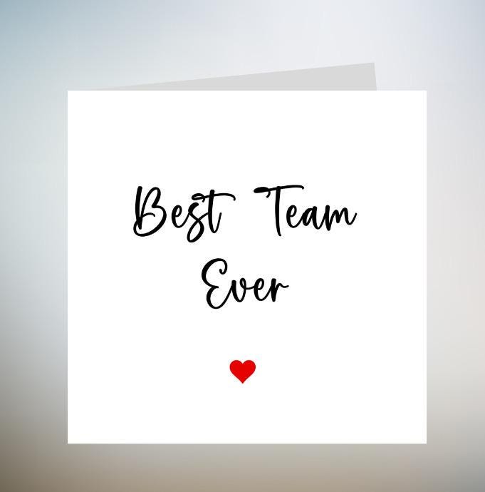 Best Team Ever Card, Thank You Boss Card, Card For Work, Colleagues Appreciation Card, Good Luck Card, Leaving Job Gift For Team 6x6