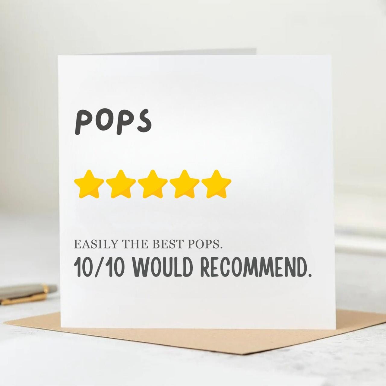 Excellent Pops - Funny Gift, 5 Star Review 6x6
