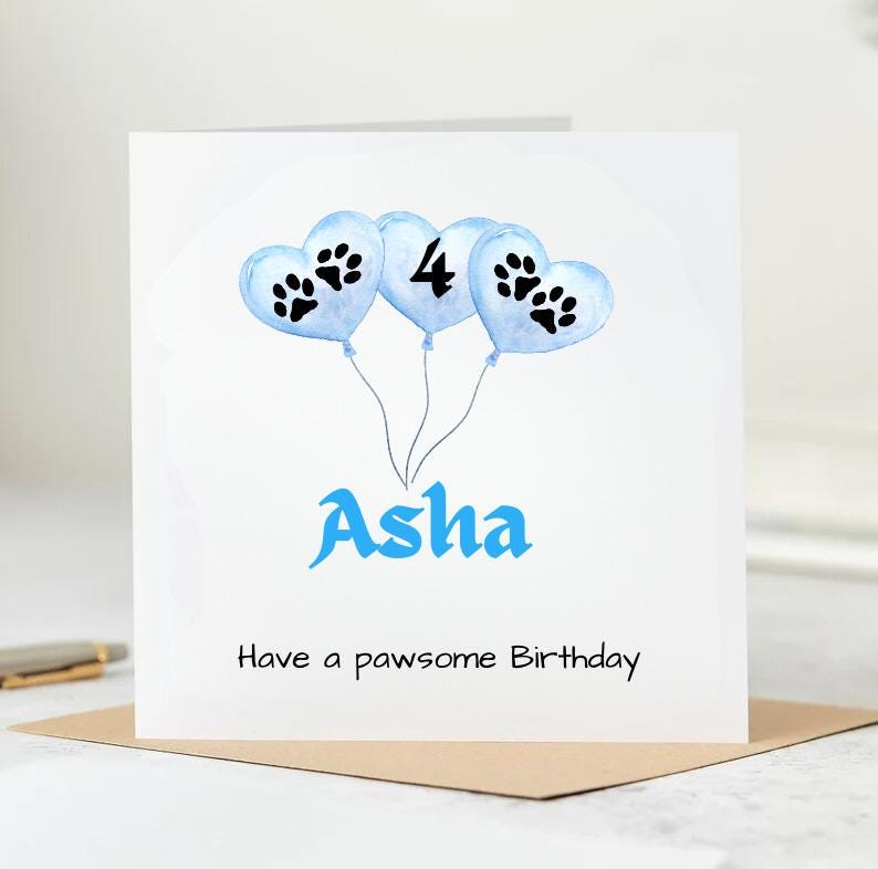 Birthday Card for Dog Dad, Happy Birthday To My Pawsome Dog Dad, Card from the dog, Pet Cards, Dog Owners Birthday Card, Pets Birthday 6x6