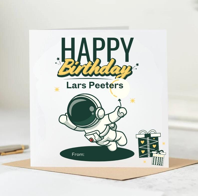 Birthday card | son card | personalised card | boys birthday card | childrens card | 2nd 3rd 4th 5th 6th 7th | milestone | any age 6x6