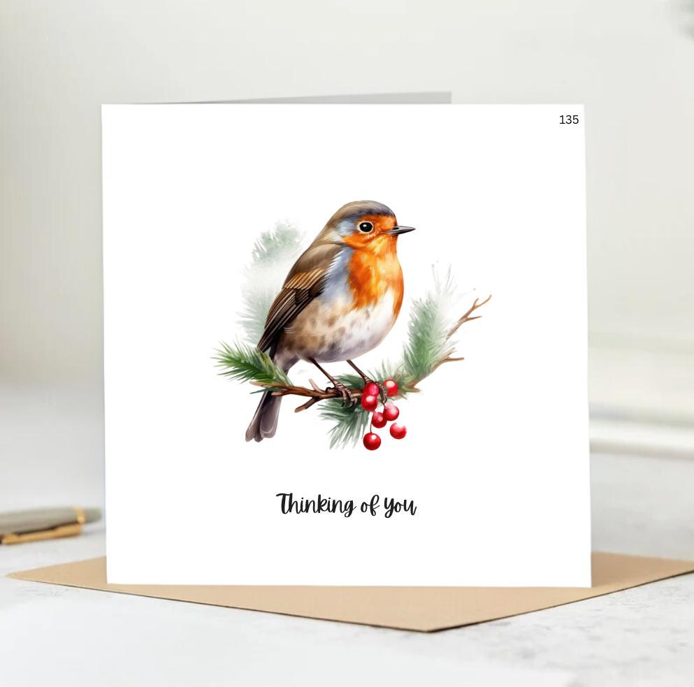 Robin Condolence Card, Deepest Sympathy, Sorry for your Loss, Bereavement, Grief, Loss of Loved One, In Loving Memory, Thinking of You 6x6