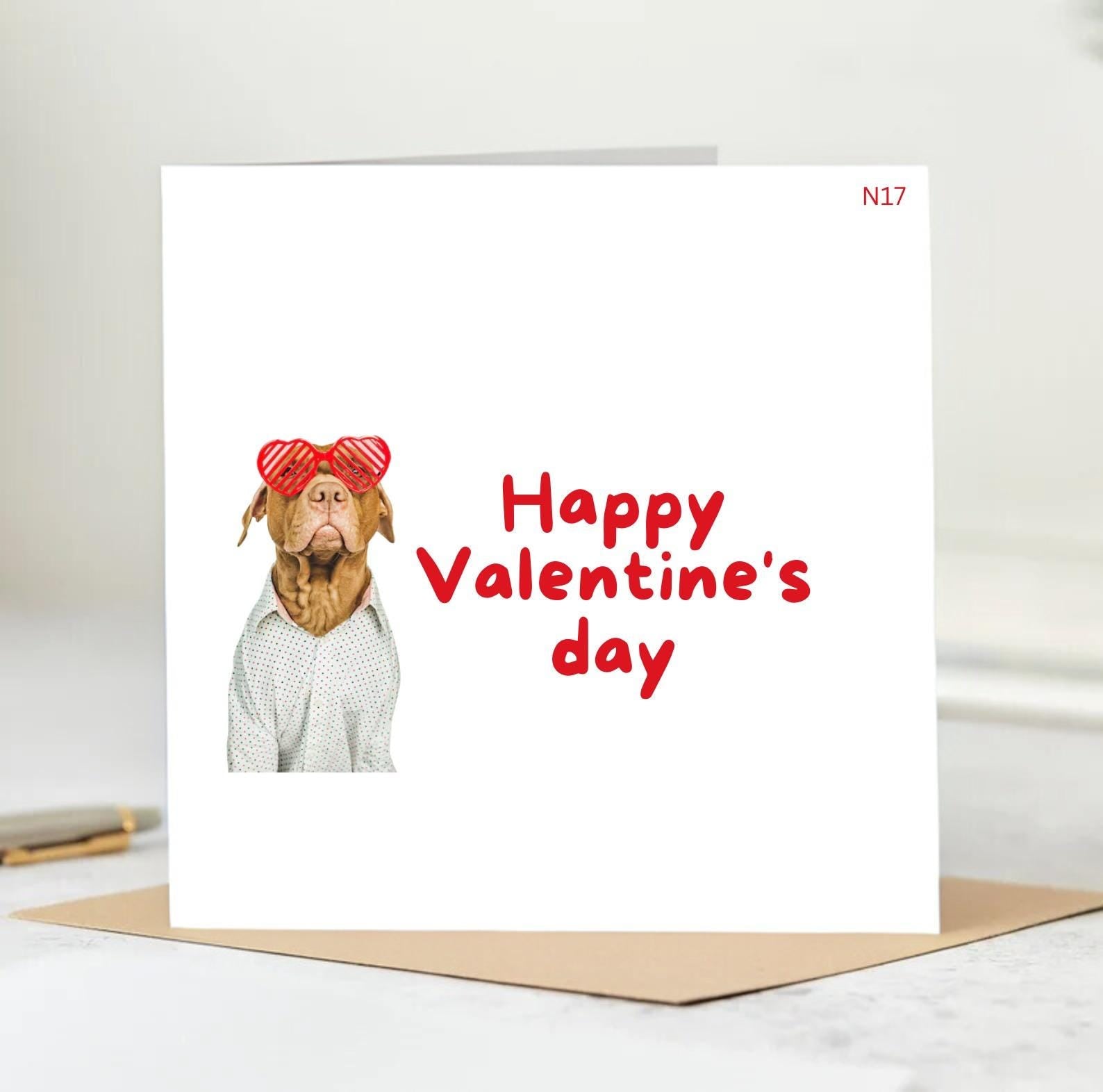 Dog Valentines Day Card | Valentines Card | Dog Valentine's Card | Card from the Dog | Dog Mum Card | Card for Wife 6x6