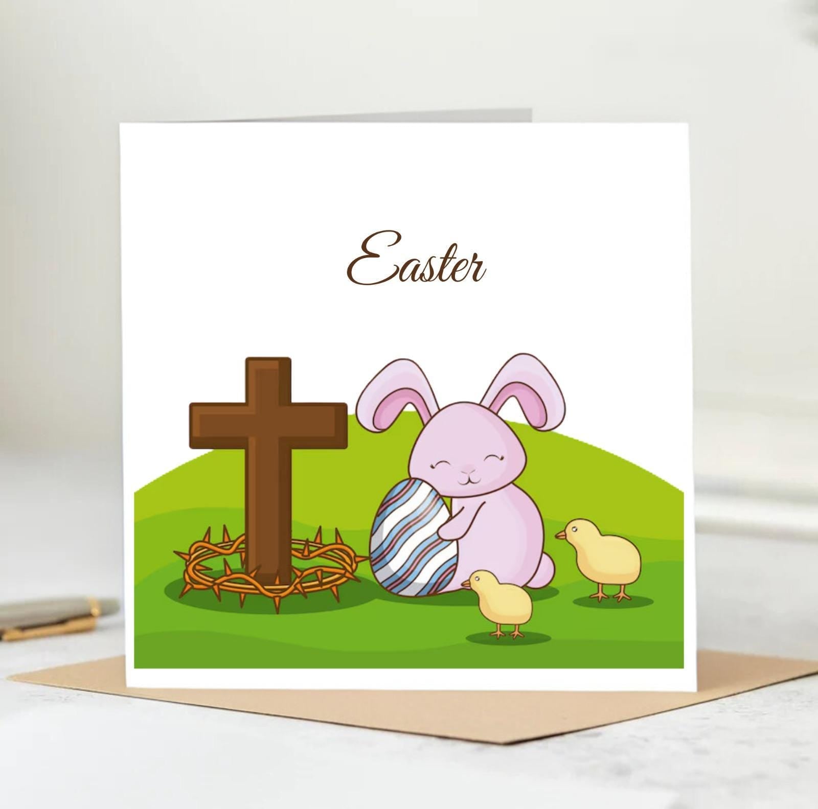 Personalised Easter Card, Egg Easter Card, Son, Daughter, Grandson, Granddaughter, Nephew, Niece, Cousin Easter Card 6x6