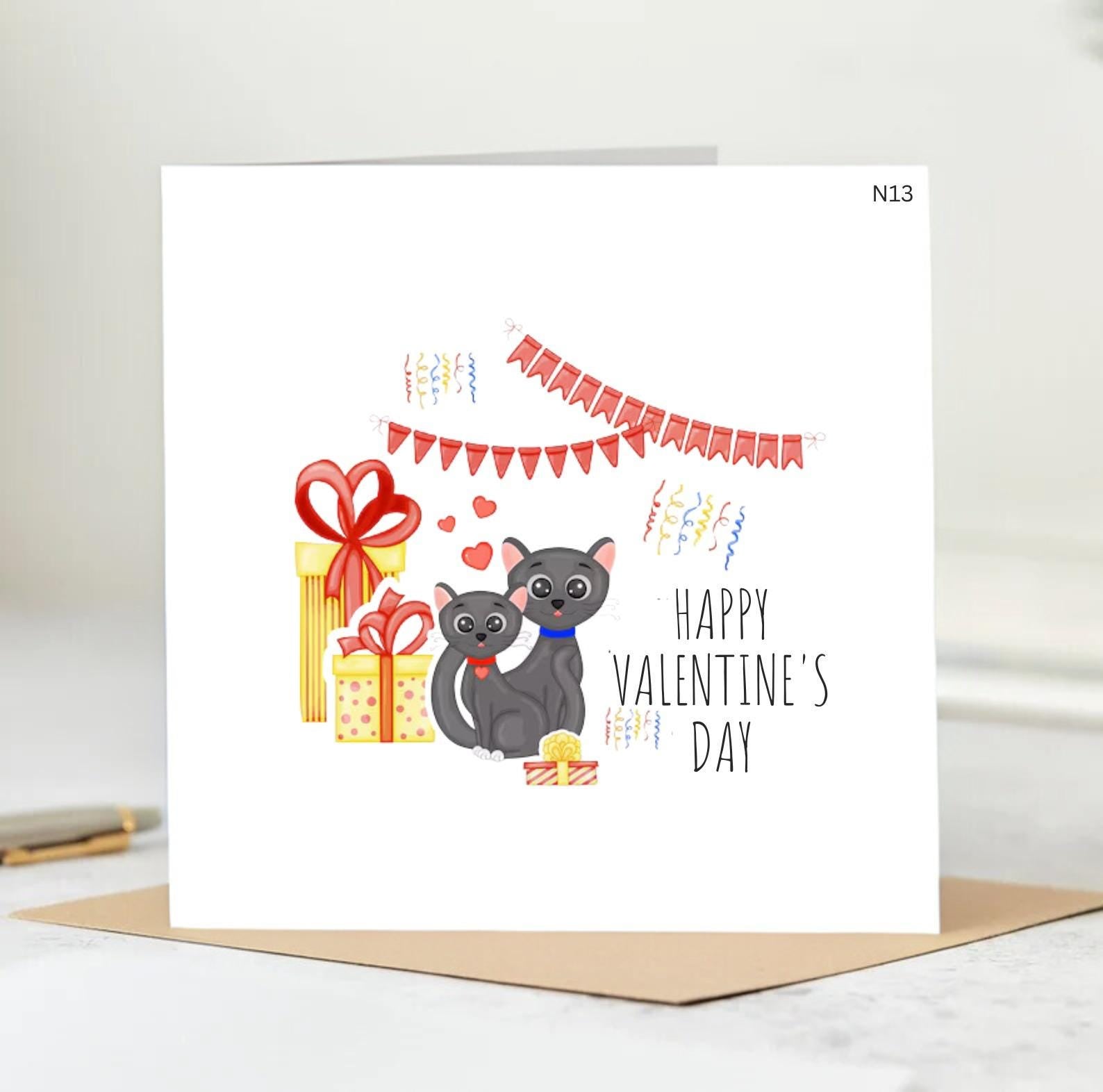 Funny Cat Valentine’s Day Card | Pun Card | Cute Romantic Greeting Card for Cat Lovers | Love Card with Envelope 6x6