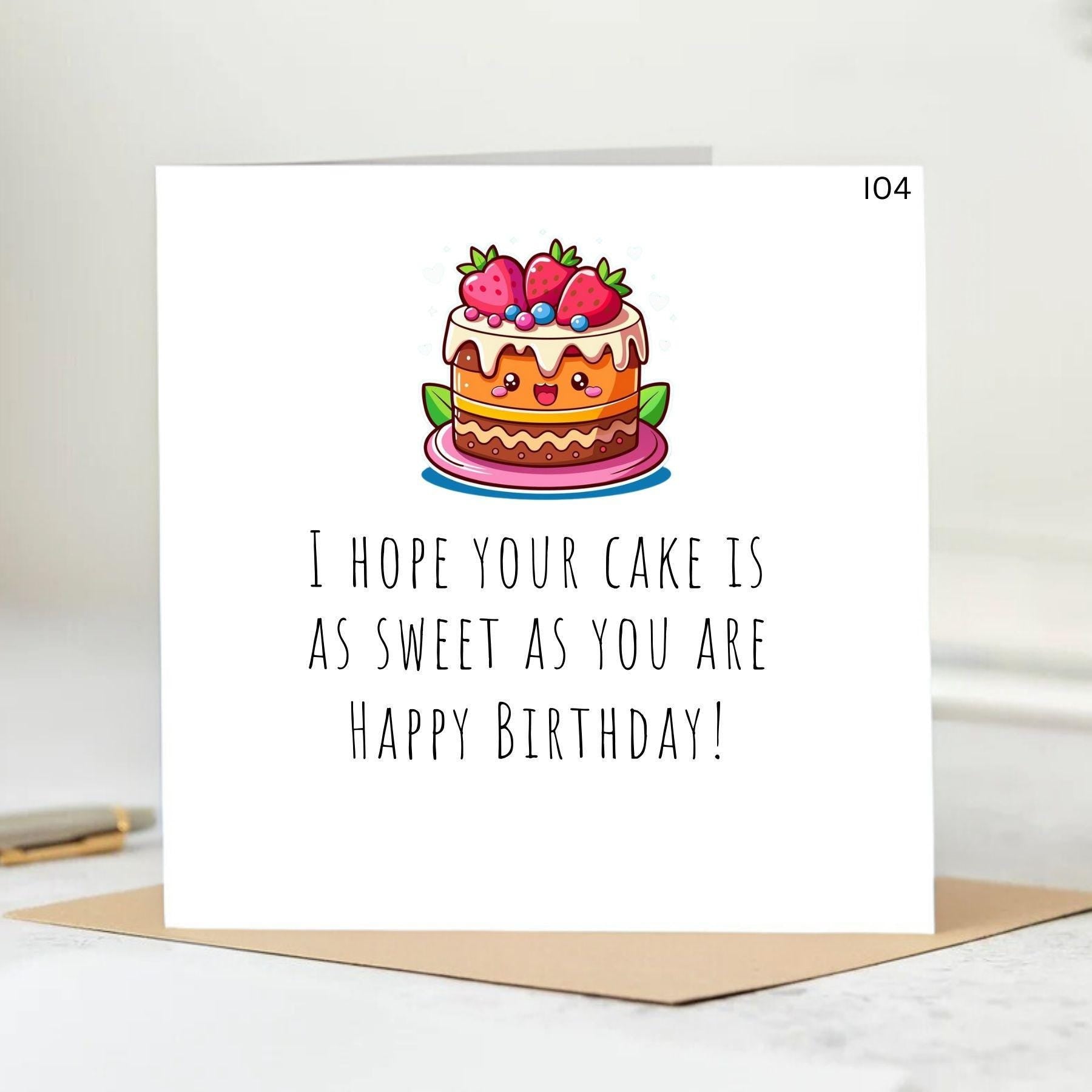 You're so Sweet Card | Cake Cute Happy Card Strawberry Shortcake 6x6