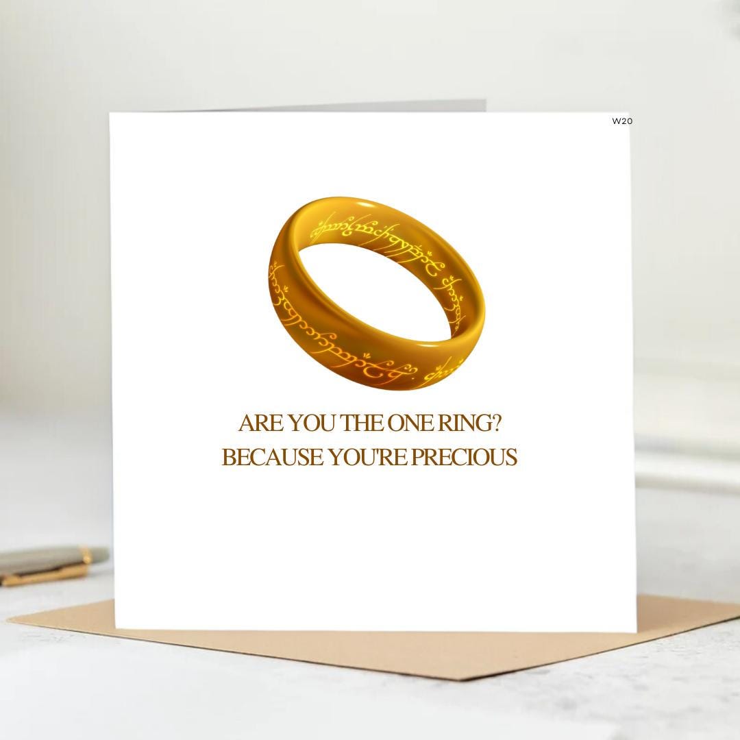 Personalised are you on the one ring card Relationship Card - I love you Greetings Card - Cute Anniversary - Fiancee Card - 6x6