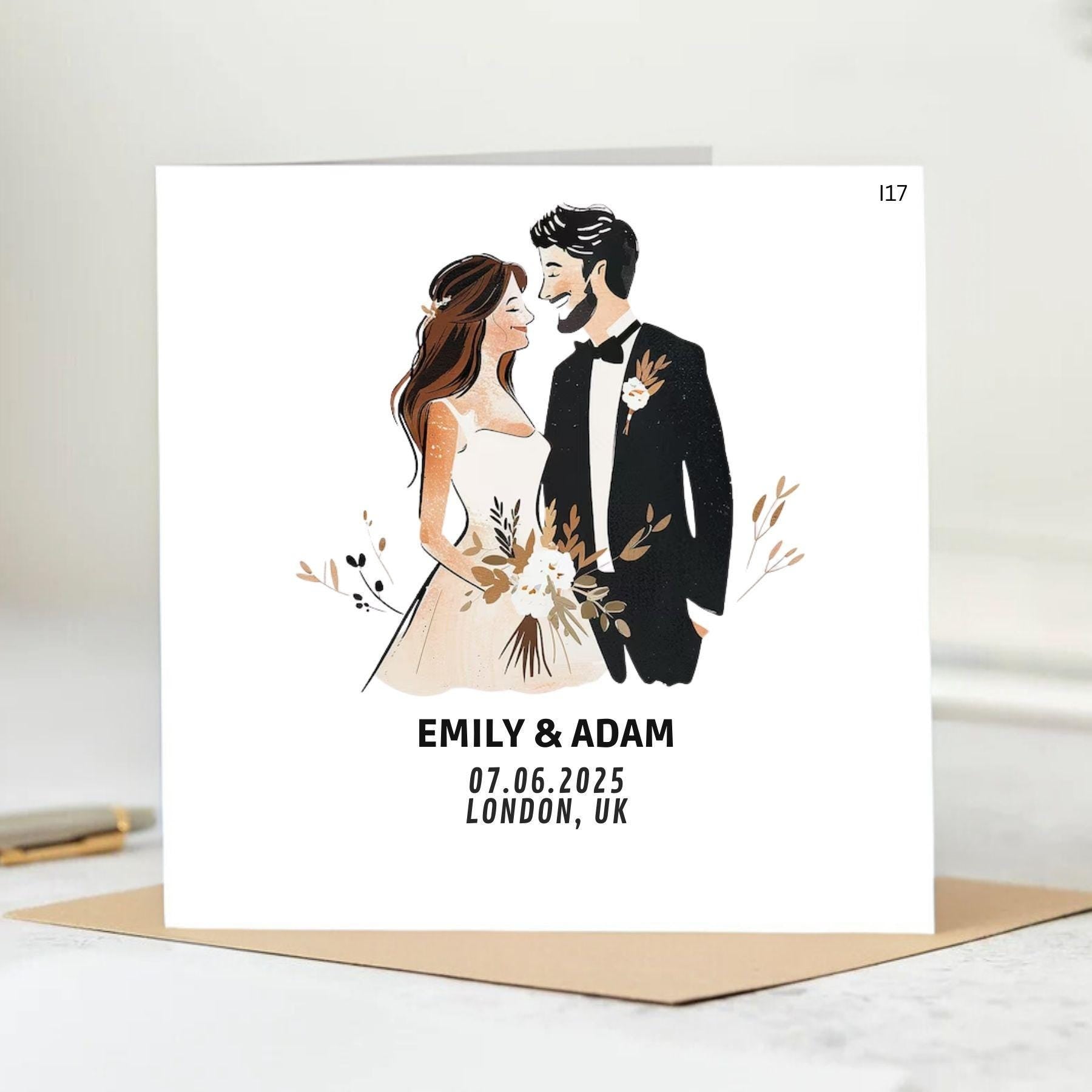 Personalised Wedding Card, Congratulations On Your Wedding Day, Mr & Mrs Card, Newlyweds, To The Bride And Groom, 6x6