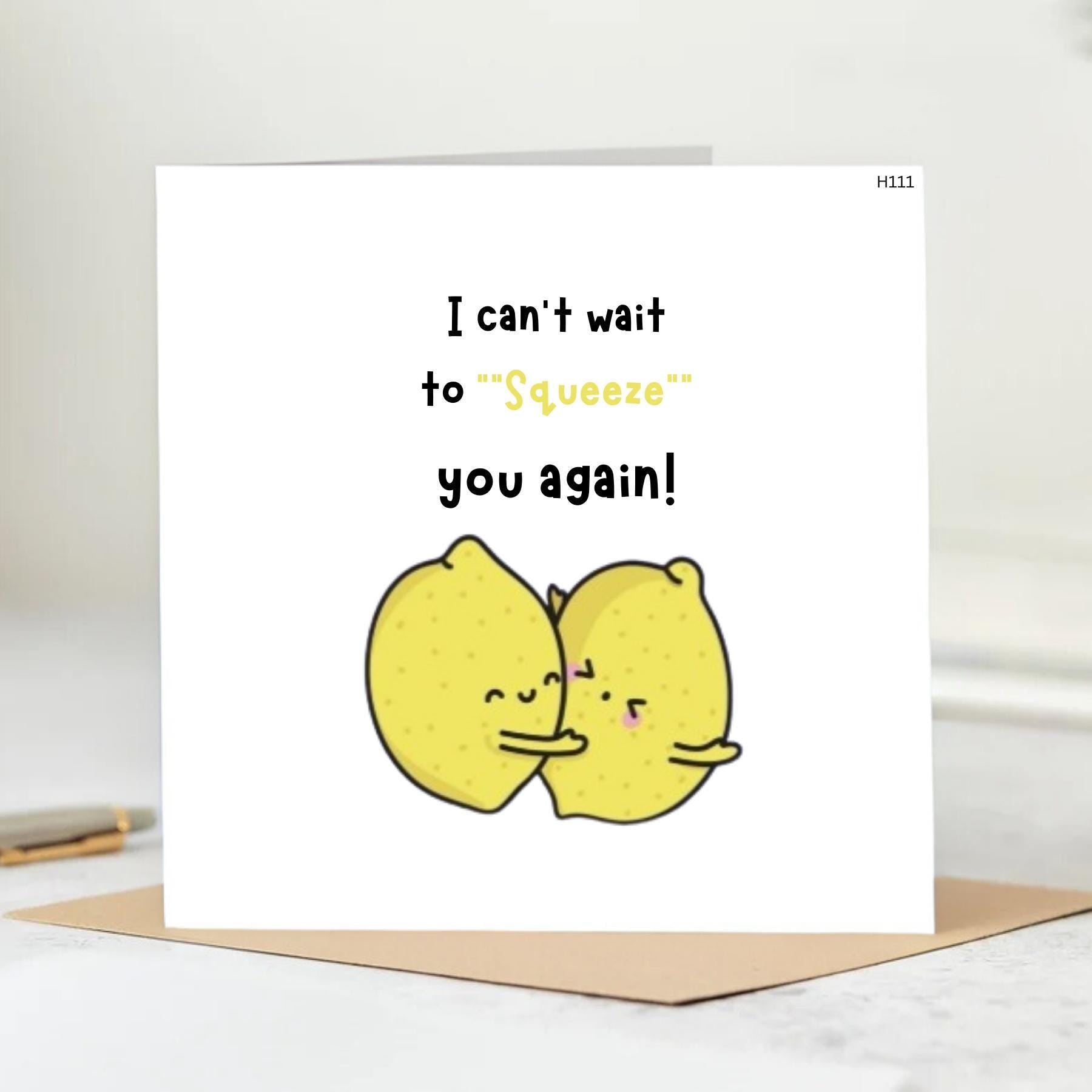 Sending You The Biggest Squeeze Card, Friendship, Sympathy, Virtual Hugs, Thinking of You Card 6x6