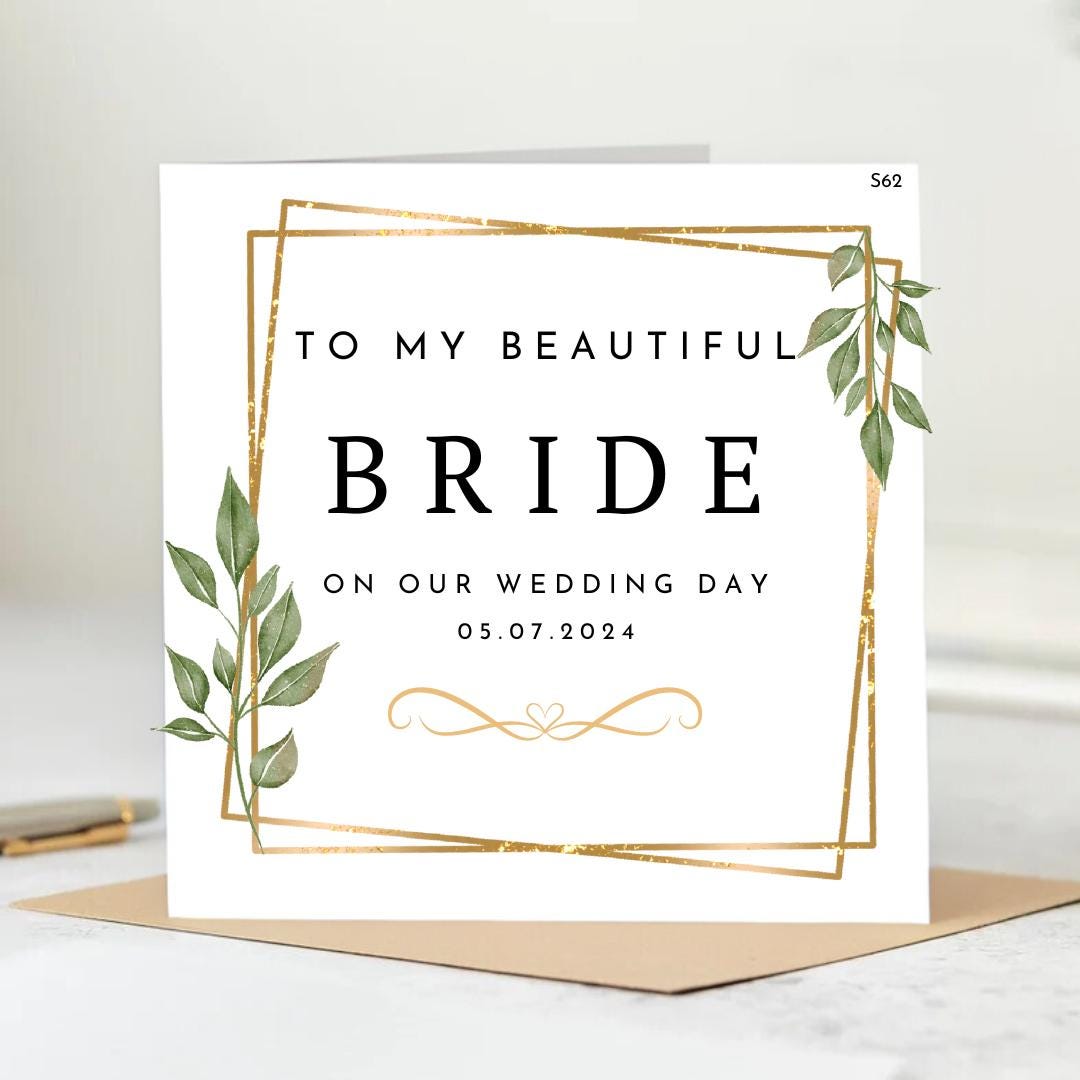 Personalized Romantic Card for the Bride You Can t Wait to Marry, Tell Her She’s Your Forever With This Card. 6x6