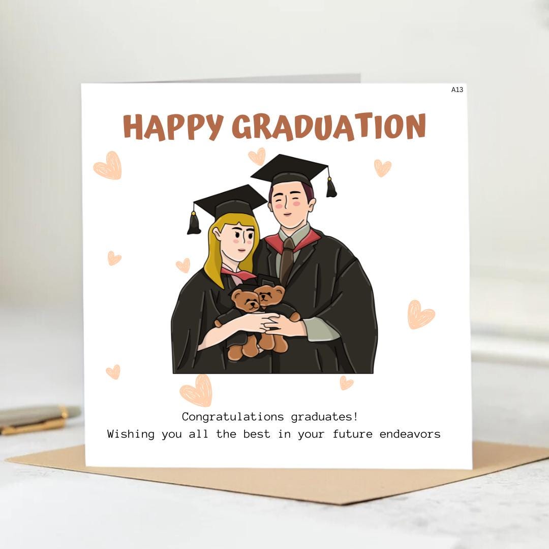 Personalized Congratulations Graduation Card with Cap & Scroll and Name Any year 2023/ 2024/ 2025 Large or Small Card 6x6