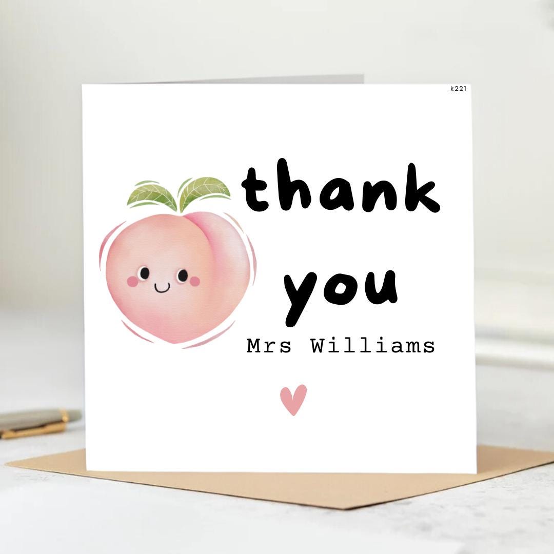 Teacher Thank You For Everything, Personalised Teacher Card,Thank You Card for Teacher, End Of School Card For Teacher, End Of Term Card 6x6