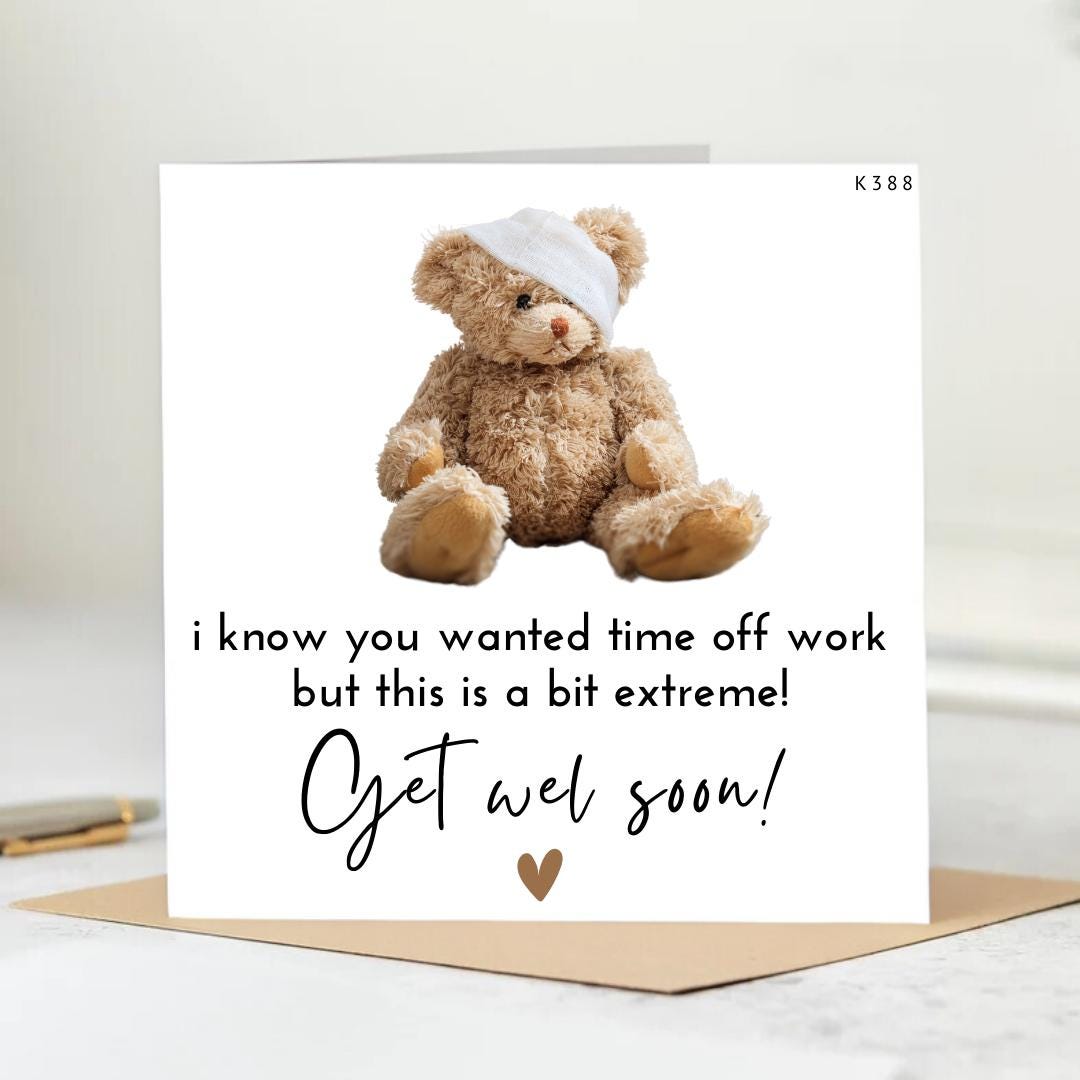 Get Well Card, Speedy Recovery, Big Hug Get Well Soon Card, Here for you Heartfelt card, Thinking of you card, Compassion Best Wishes 6x6