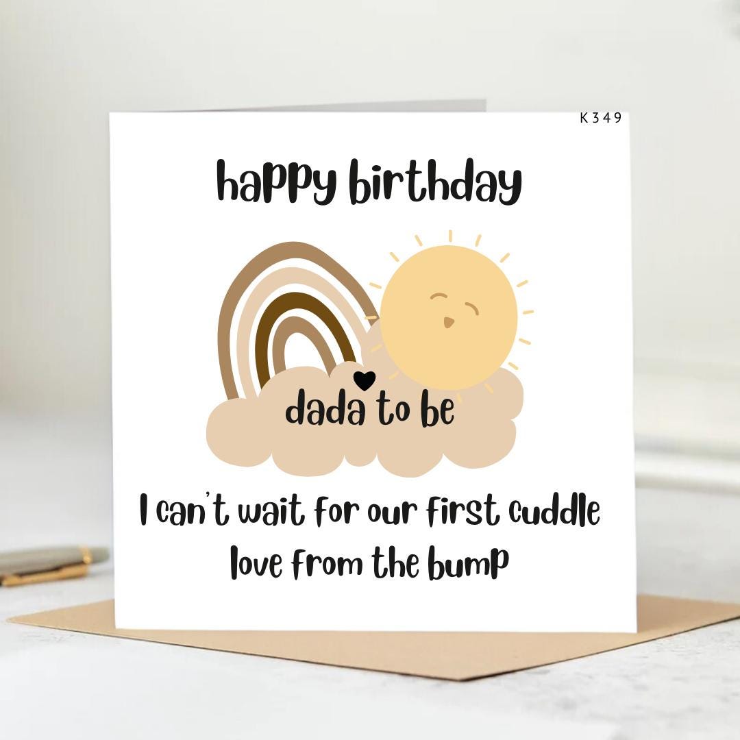 Birthday Card for Daddy to be, Happy Birthday to my Daddy to be lots of love from the bump,Dad to be Birthday Expectant Father baby bump 6x6