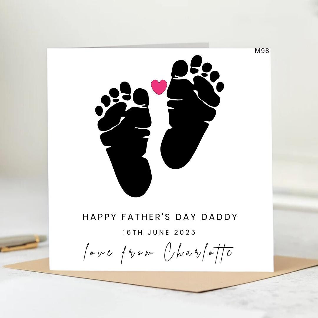 Happy Fathers Day Card from Baby, I Love You Dad-Beautiful Card 6x6