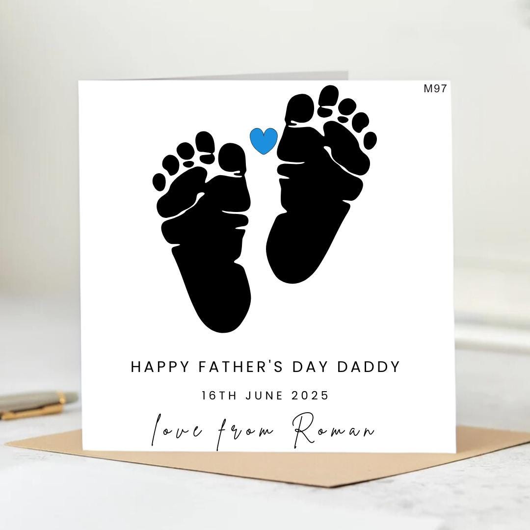Fathers Day Card for Dad, Happy Fathers Day Card, Card for Him, Simple Fathers Day Card, Cute Card for Dad, Personalised Fathers Day 6x6