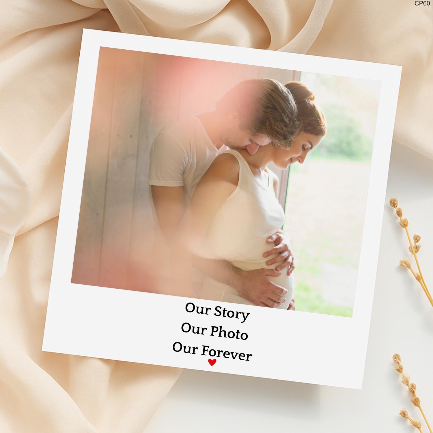 Personalized Photo Keepsake Card: Custom Anniversary, Wedding, or Birthday