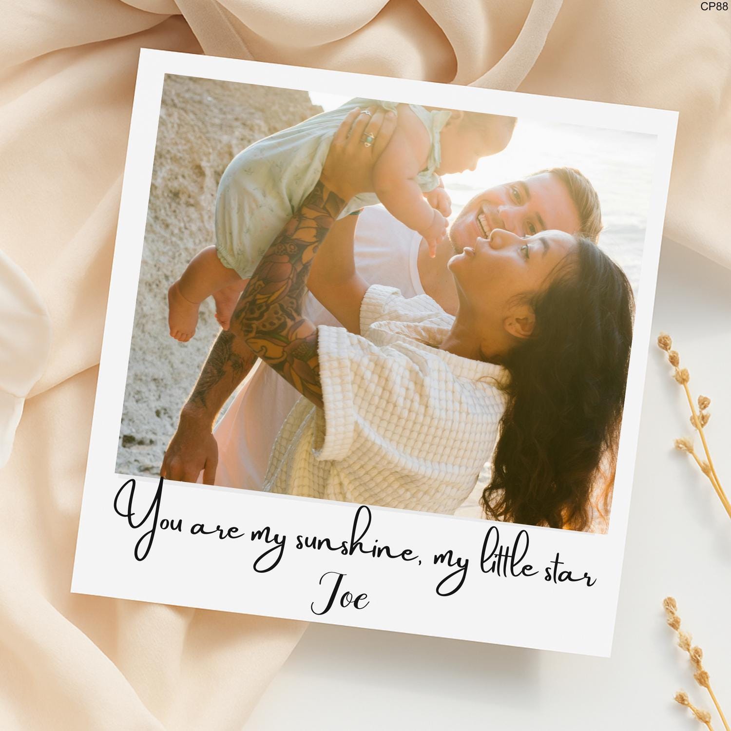 Personalized Family Photo Card: You Are My Sunshine Keepsake