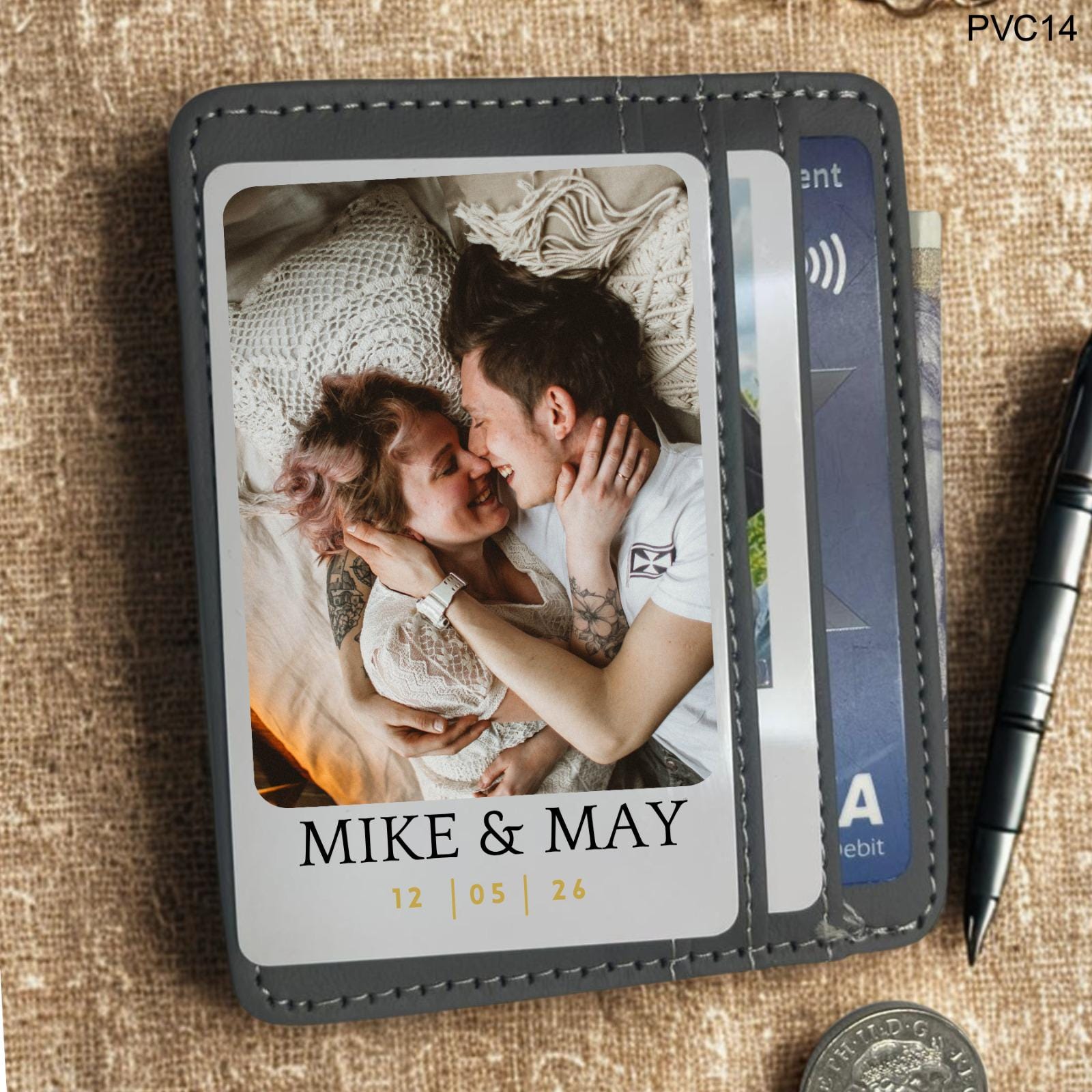 Personalized Photo Wallet Card: Custom Love Memory Keepsake