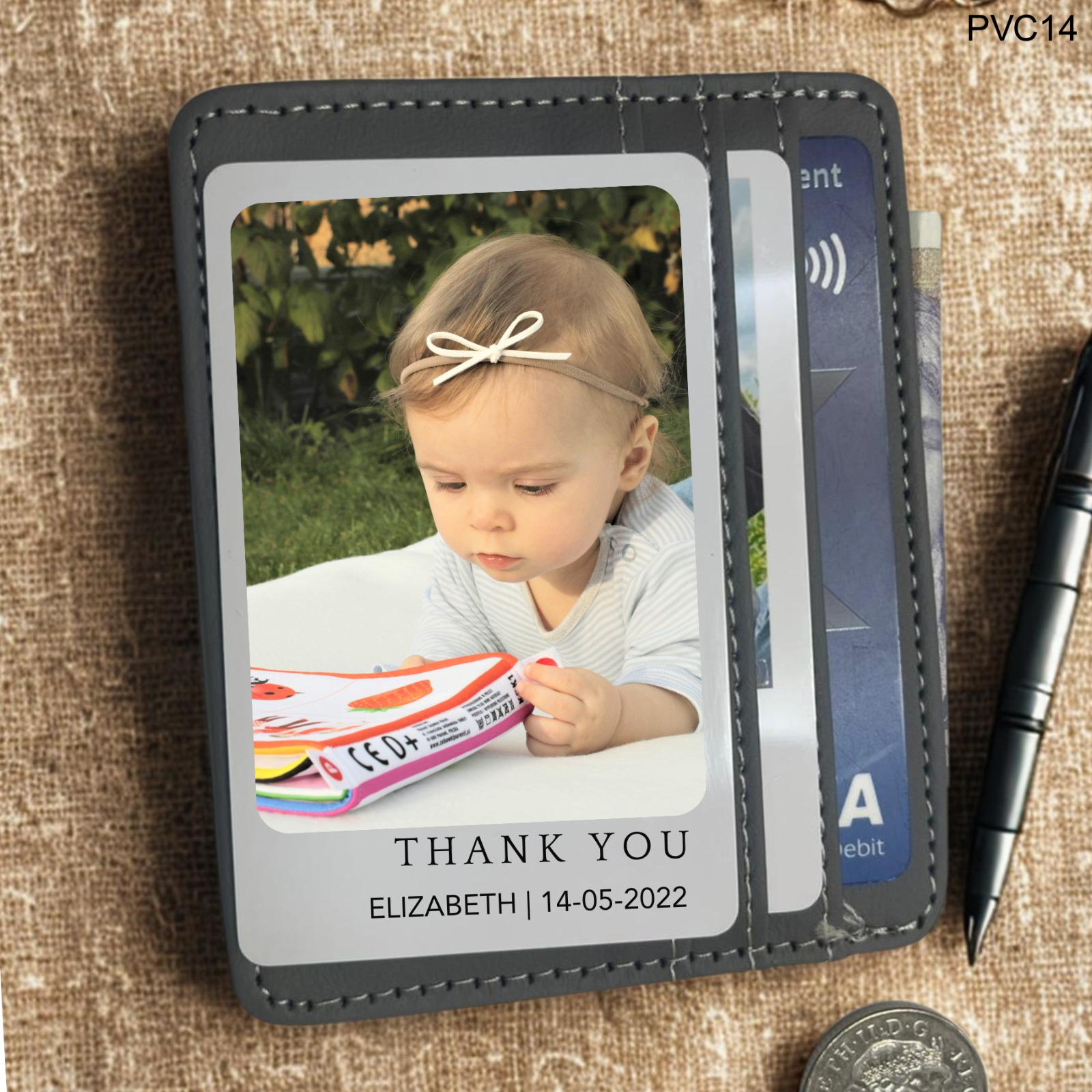Personalized Photo Wallet Card: Custom Baby Keepsake, New Mom Gift