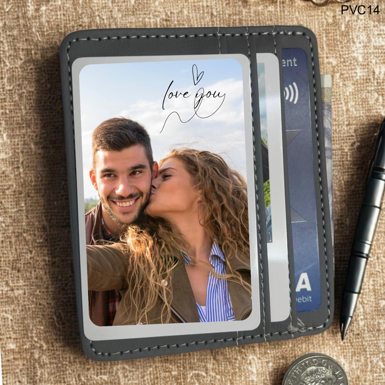 Personalized Photo Wallet Card: Custom PVC Keepsake Gift
