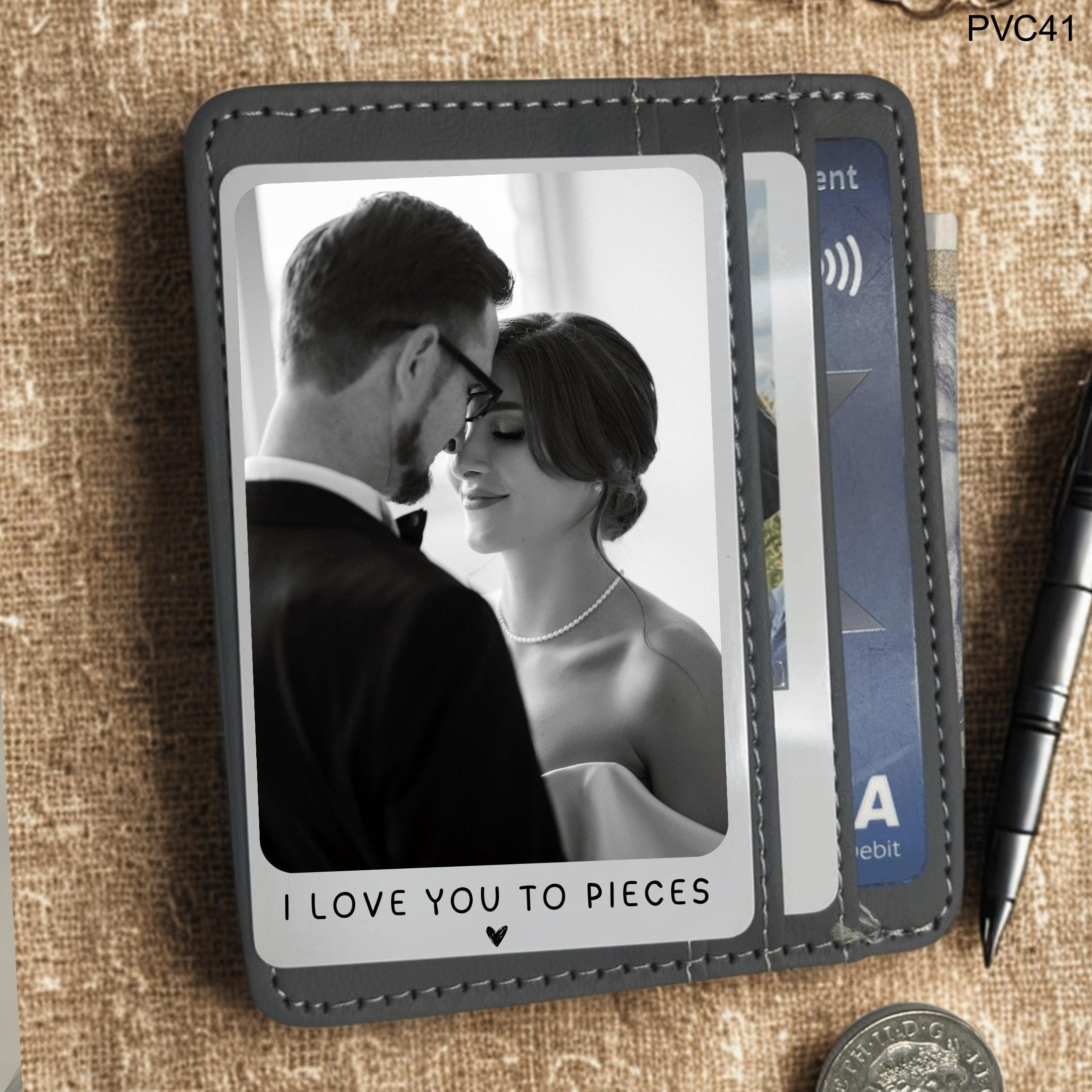 Personalized Photo Wallet Card: Elegant PVC Keepsake Gift