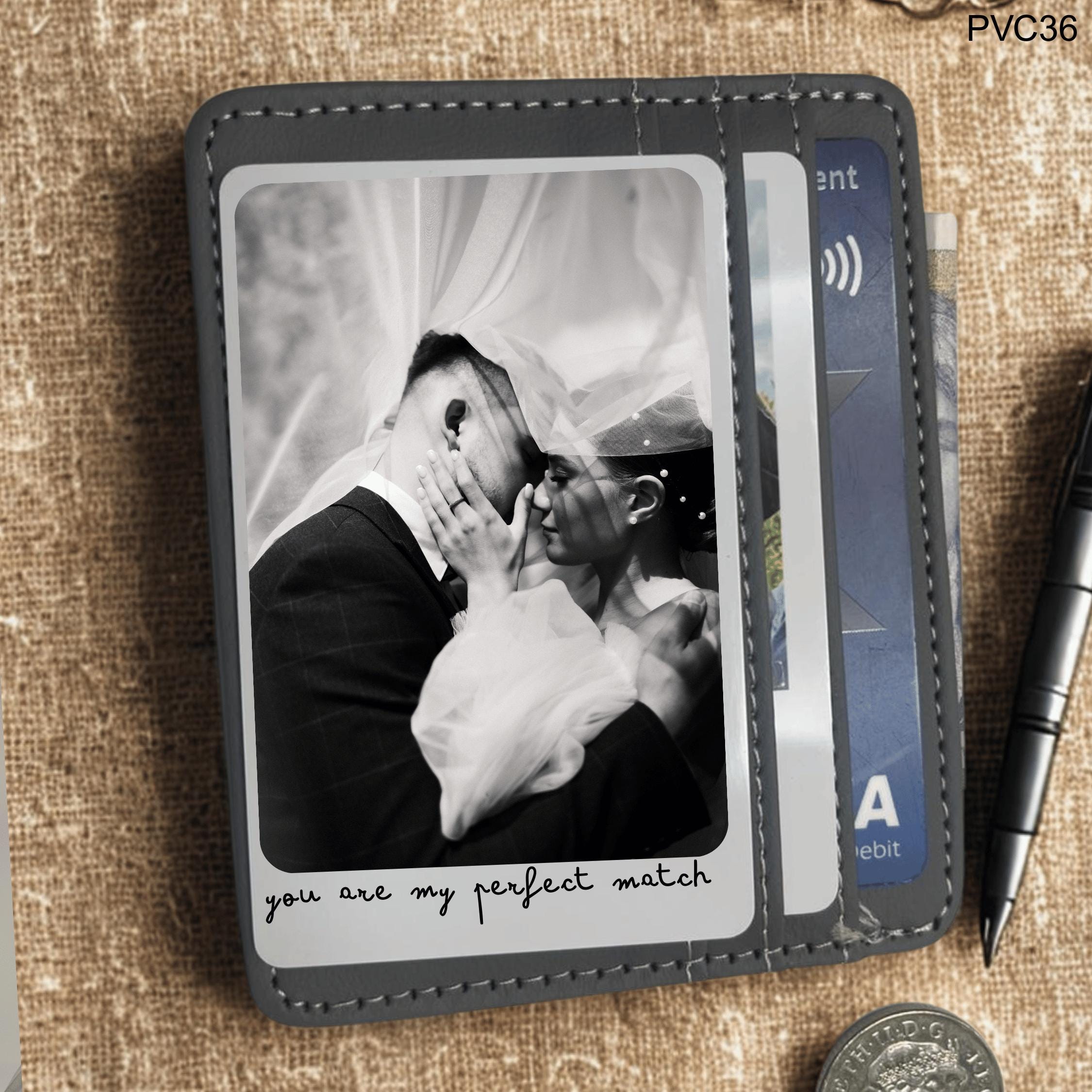 Personalized Photo PVC Wallet Card: Anniversary Keepsake Gift
