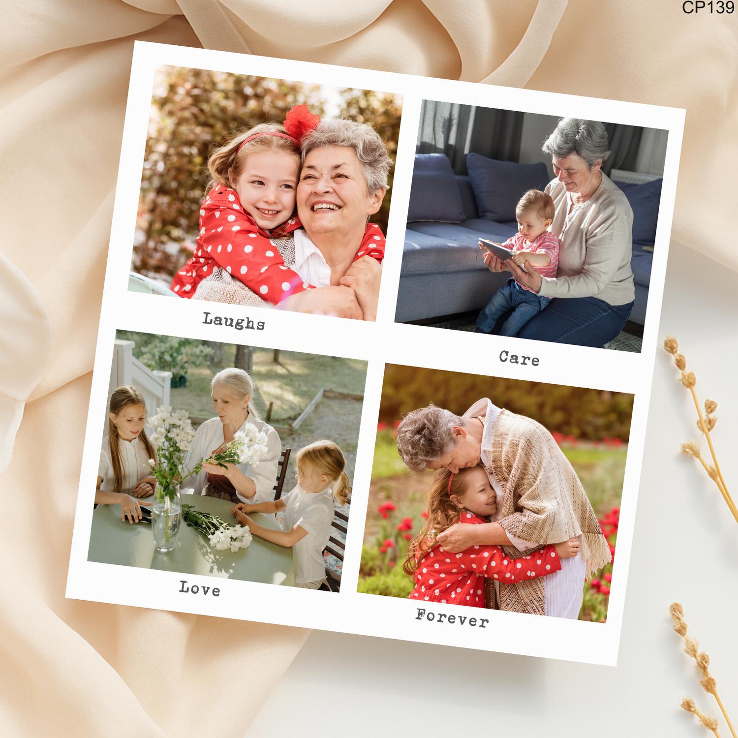 Grandmother & Grandchildren Photo Collage Card: Heartfelt Family Keepsake