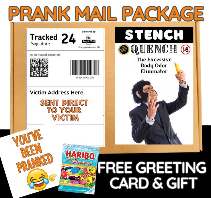 Stench Quench Prank Mail: Funny Gag Gift Box - Sent Anonymously