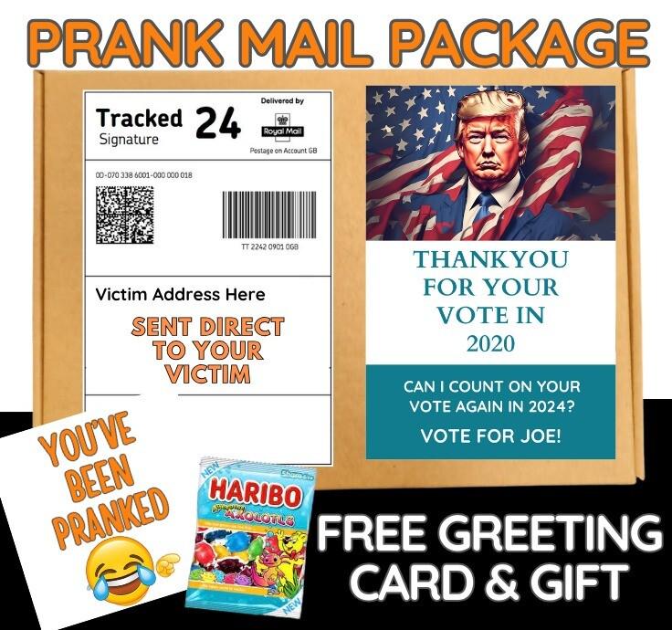 Funny Prank Mail Package: Gag Gift with Candy & Greeting Card