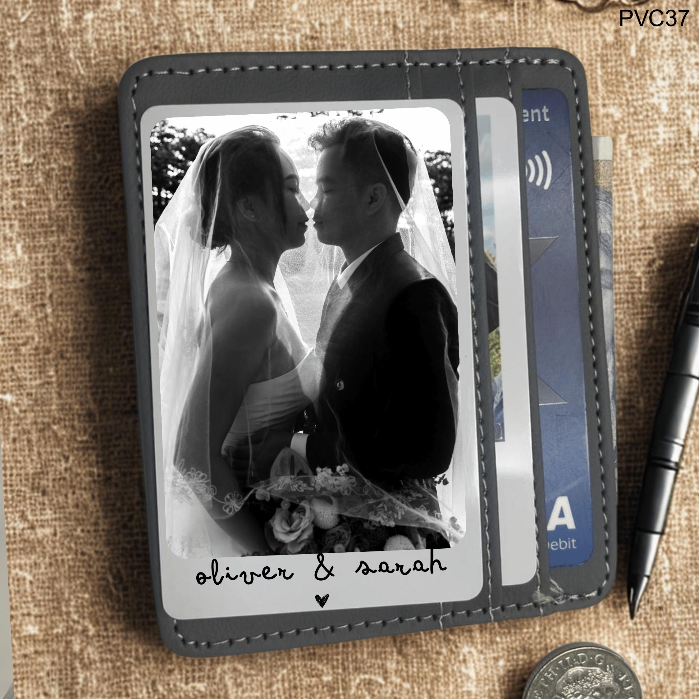 Custom Photo PVC Wallet Card: Personalized Wedding Keepsake