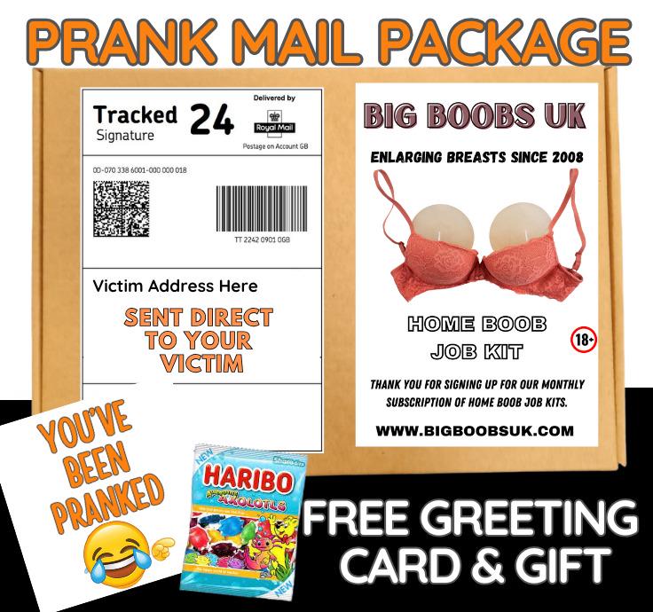 Prank Mail Package: Funny Gag Gift with Card & Candy
