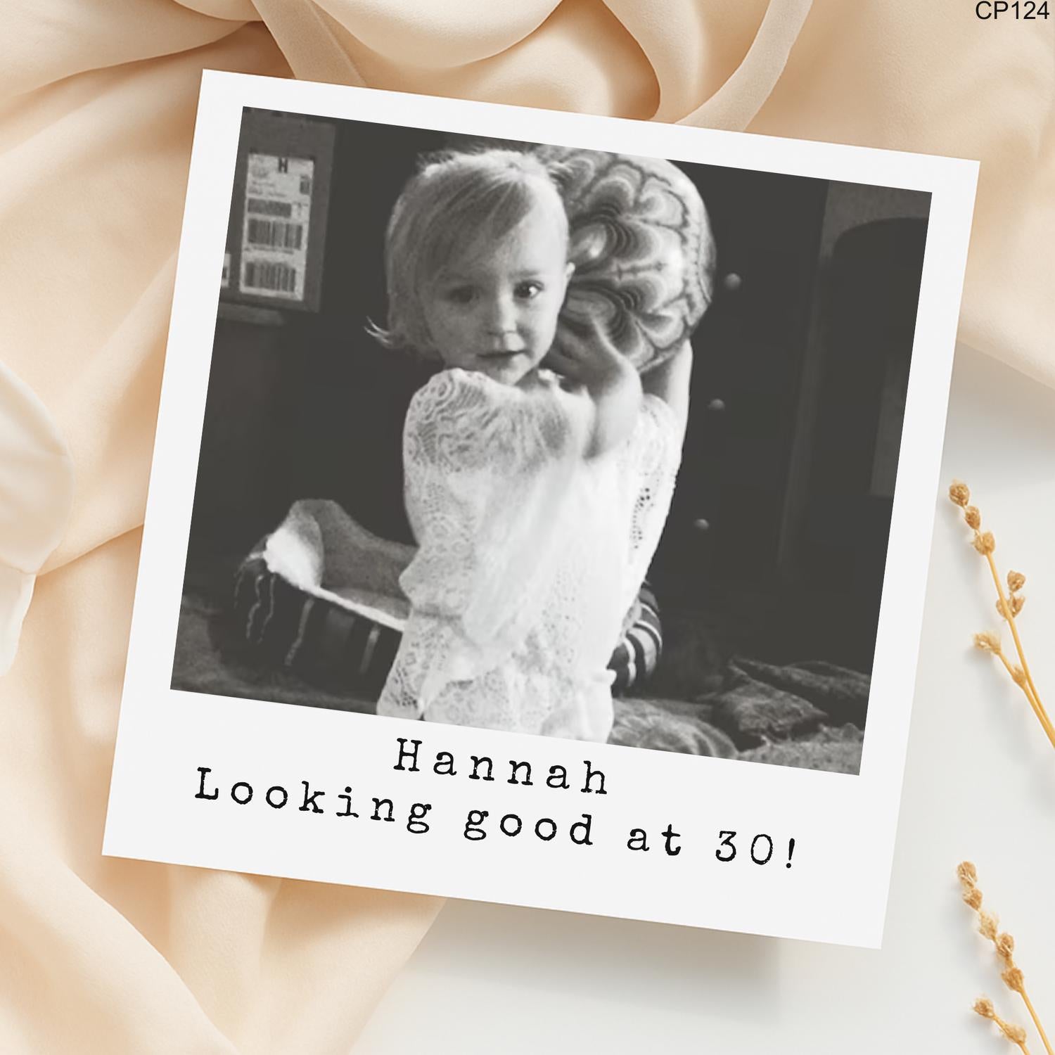 Personalized 30th Birthday Photo Card: Milestone Keepsake Gift