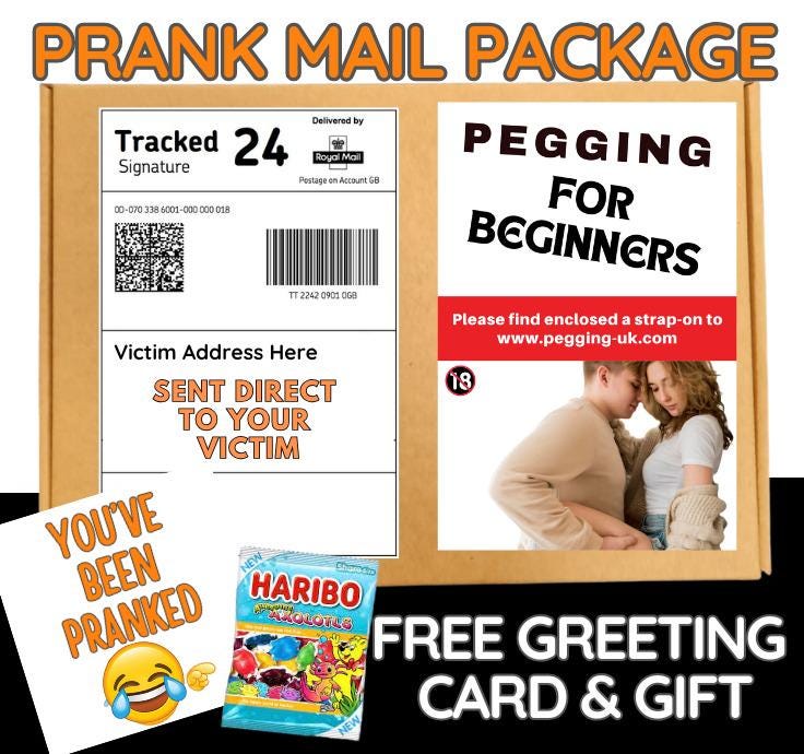 Anonymous Adult Prank Box: Funny Gag Gift with Candy & Joke Card