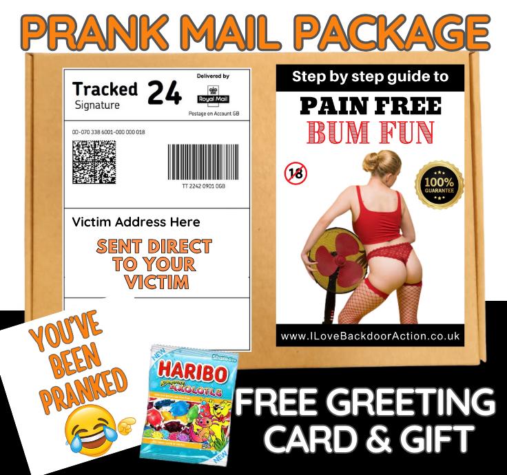 Hilarious Prank Mail Package: 'Pain Free Bum Fun' Gag Gift with Candy