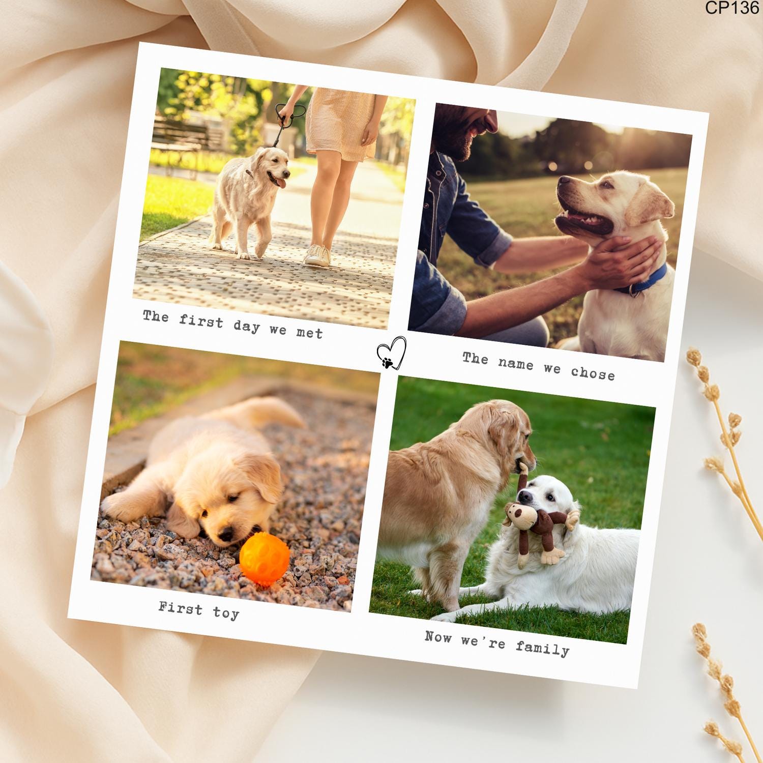 Puppy Memory Keepsake - Our Dog’s First Moments Photo Card-Birthday Card