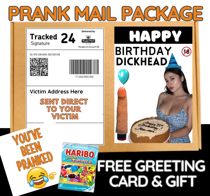 Rude Birthday Prank Box: "Happy Birthday Dickhead" Gag Gift